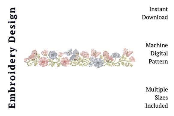 Baby Bird Floral Border