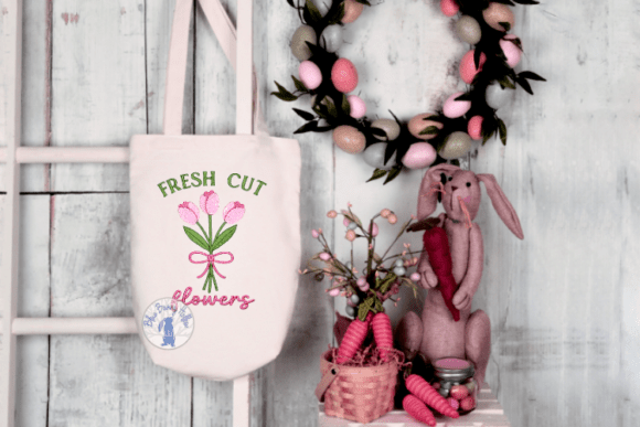 Fresh Cut Flowers Embroidery Design