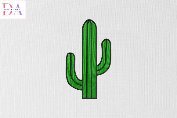 Simple Cactus Embroidery Design